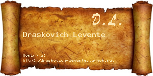 Draskovich Levente névjegykártya