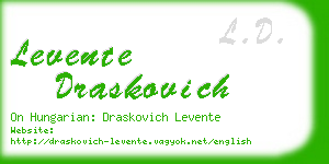 levente draskovich business card
